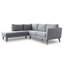 Canapé modulaire gris avec méridienne pour salon moderne
