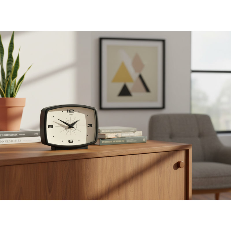 Analogue Electric Tabletop Clock, Black