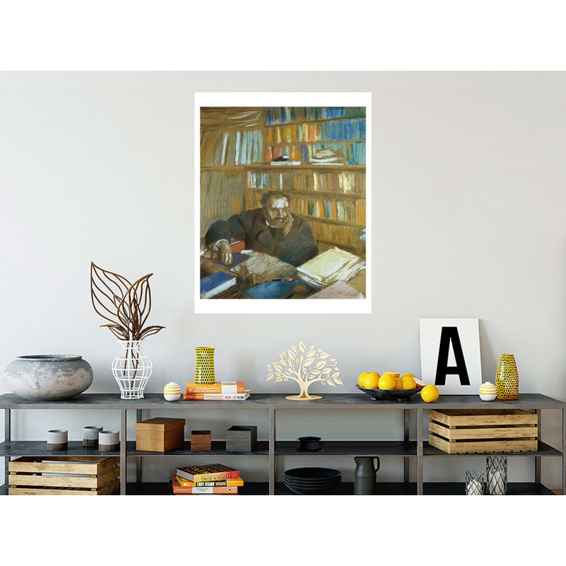 Portrait d'Edmond Duranty par Edgar Degas - Estampe numérique, H 40 po x l 32 po