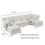 Canapé-lit modulaire rembourré 6 pièces 6 pièces-1852061488