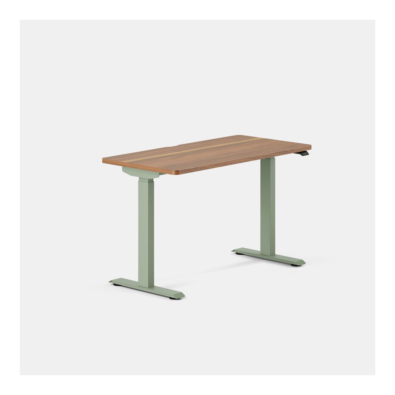 Duo Standing Desk, 47.3" H x 48" W x 24" D, Sage, Walnut