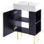 Meuble-lavabo 21,6 po, armoire combinée, meuble de rangement pour salle de bain, lavabo simple en céramique, rangement à droite-1398296634