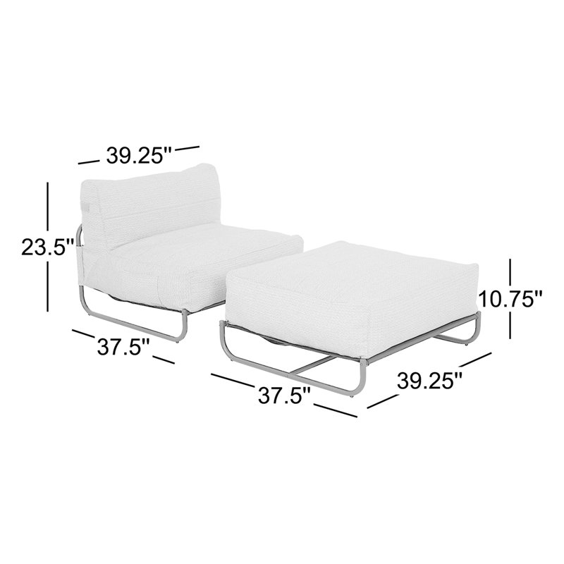 Ensemble de fauteuil à billes et repose-pieds Cloud Sponge