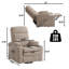 Grand fauteuil inclinable de massage avec 2 porte-gobelets Betzaida-1972953588