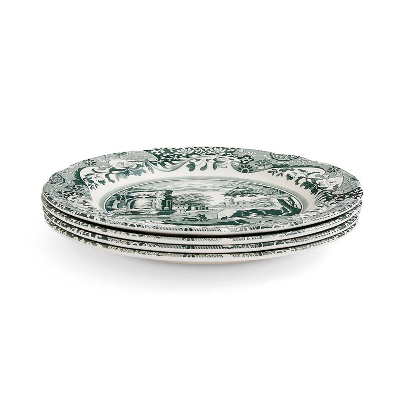 Assiettes plates 10,5 po Heritage Green, italien