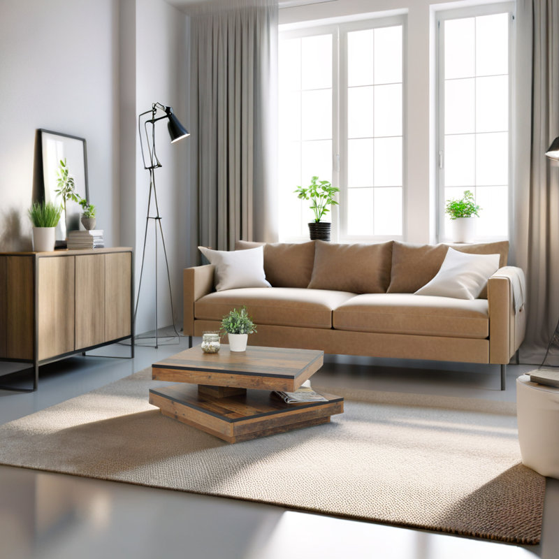 Liutcho Block Coffee Table with Storage, Oldwood