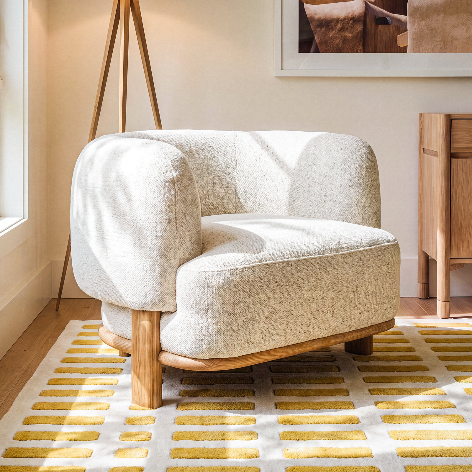 Moris Barrel Chair, Cream