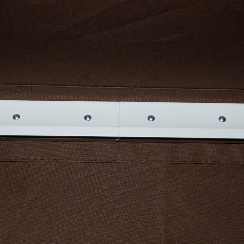 Auvent rétractable pour abri de soleil avec auvent à manivelle, H 59 po x l 141,75 po x P 118 po, Couleur unie, Gris