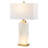 Princeton 27.5" Contemporary Coastal Rectangular Alabaster LED Table Lamp with Nightlight Base