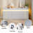 55" TV Stand With Drawers, Dressing Table 6 Drawer  With LED Light White-623181077