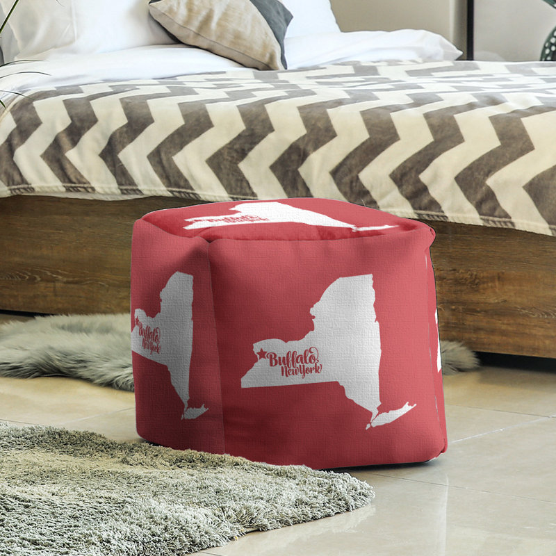 Repose-pieds cube new york buffalo, Rouge