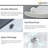  KARAMAG Undermount Bathroom Sink 18.7"X11.9" Inch White Rectangular Porcelain Ceramic Vanity Basin with Overflow