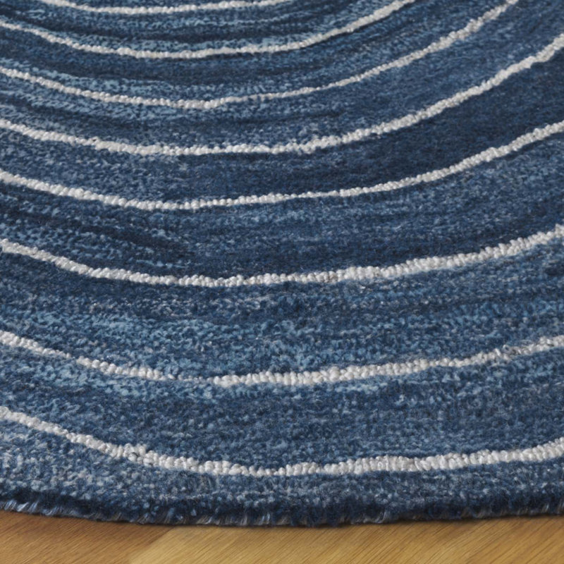 Jasavion Hand Tufted Performance Abstract Rug, Round 6'