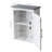Latitude Run® Bathroom Wall Mount Storage Cabinet Single Door with Adjustable Shelf White and Gray