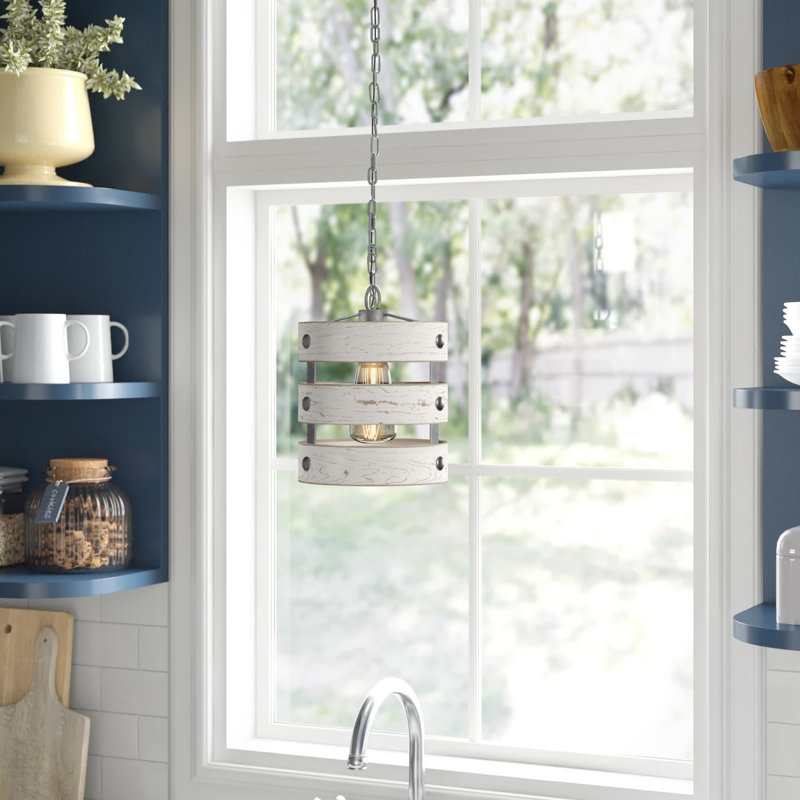 Kingsley 1 - Light Single Pendant, Galvanized, Gray