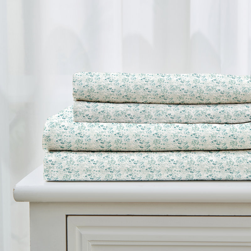 Ensemble de draps pré-lavés en microfibre - Collection Killian, Ensemble de draps pour lit double avec 2 taies d'o