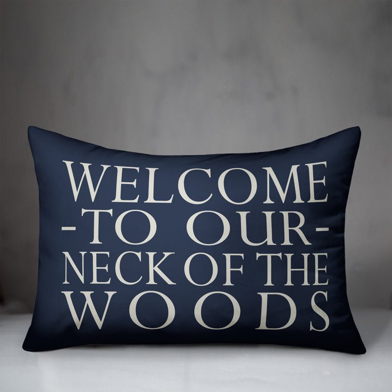 Outdoor Reversible Throw Pillow, Blue