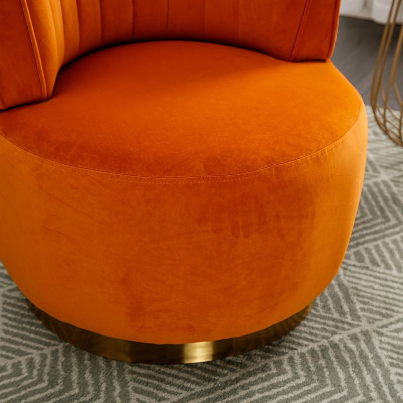 Fauteuil d'appoint pivotant 362 degrés Cuddle Barrel, Orange