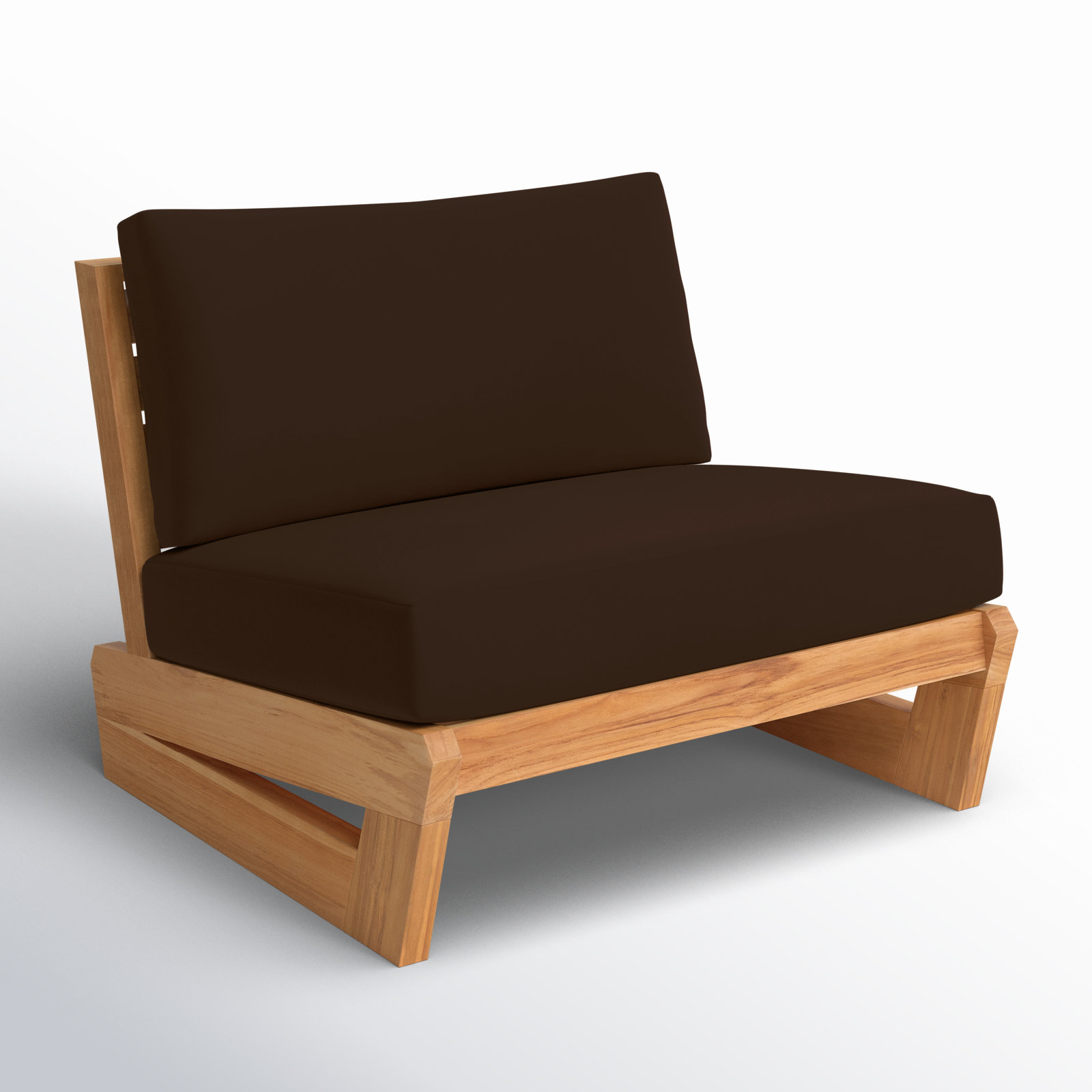 Despina Teak Patio Chair with Cushions, Dark Brown