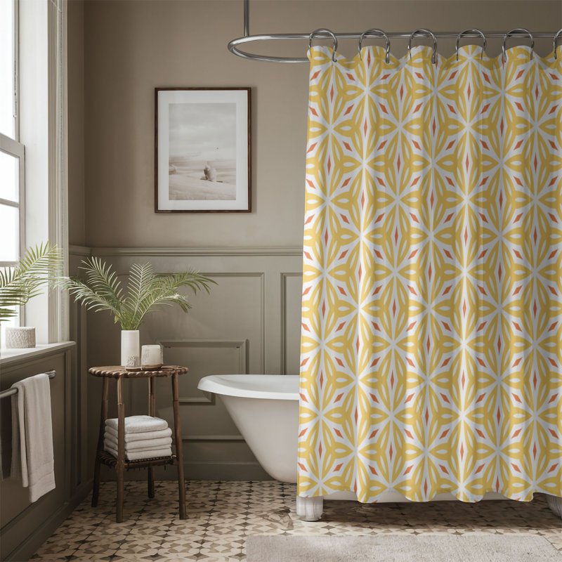 Motif bleu - Rideau de douche Premium, H 74 po x l 71 po