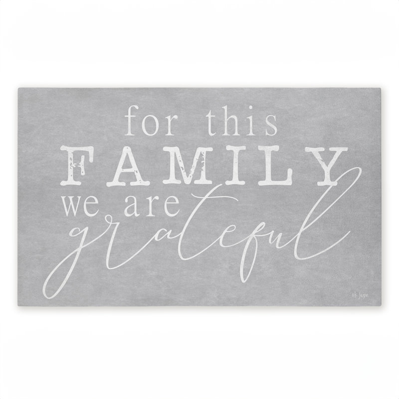 Tapis de porte d'extérieur imprimé pour la famille For This Family, 18 po x 30 po, par Jaxn Blvd.