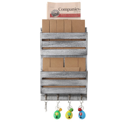 Organisateur de courrier mural avec crochets à clés Keenya
