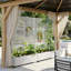 Lit de jardin surélevé avec treillis sur roulettes - Boîte à fleurs polyvalente en métal avec treillis, boîtes à fleurs multi-styles avec écran d'intimité en treillis pour patio et jardin-955127424-955127428