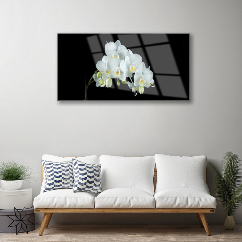 Floral Flowers - Unframed Photograph on Glass