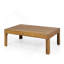 Ensemble de causeuse et table basse d'extérieur en bois d'acacia et osier avec coussins, teck et beige