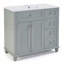 Meuble-lavabo bleu et gris 36 po avec lavabo en céramique, tiroirs à fermeture en douceur, structure en bois massif et rangement multi-organisateur-1403645683
