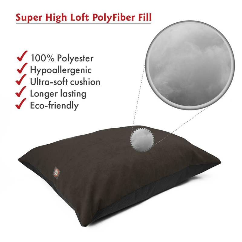 Coussin pour chien Villa Majestic, Moyen (l 35 po x P 28 po x H 4 po), Noir