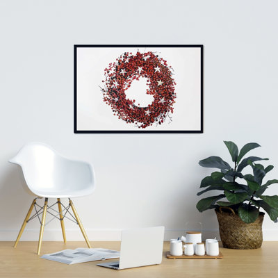 «Red Berry Wreath» sur toile