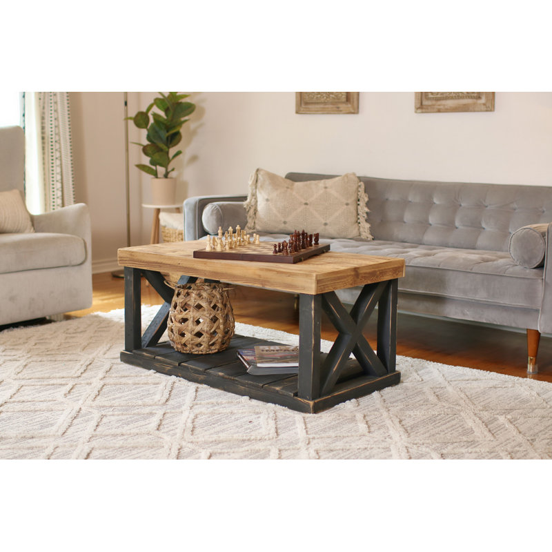 Bryttani Solid Wood Top Single Coffee Table