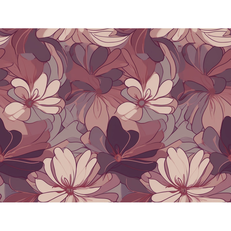 Rideaux à motif floral - 6074, L 20 po x L 82 po