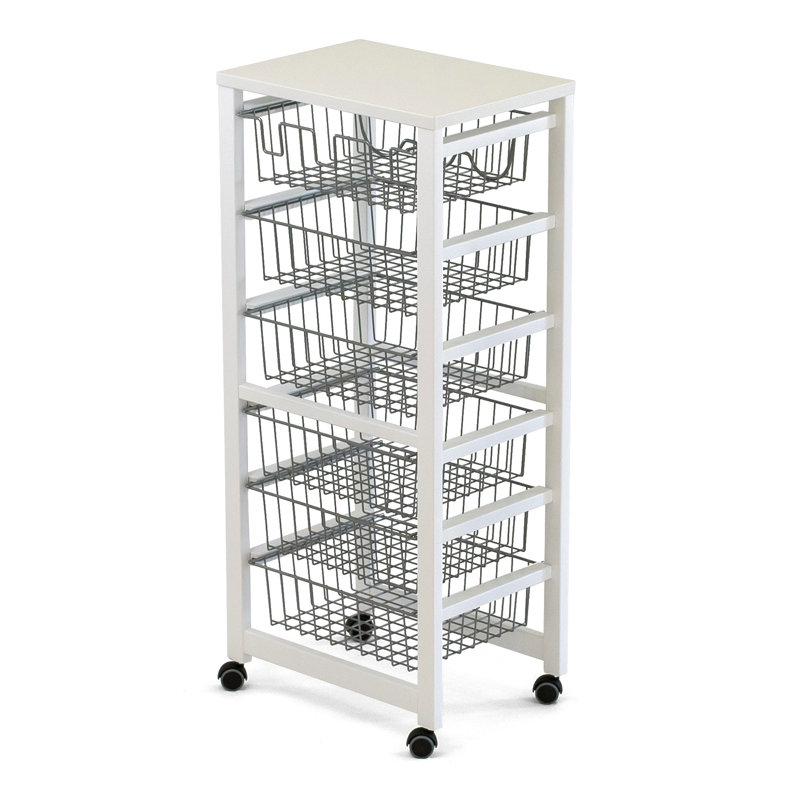 Bowles Solid Wood Kitchen Cart, White