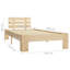 vidaXL Bed Frame Solid Pine Wood-1762100041-1762100049