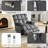 Oversized Power Lift Chair,heated Massage Power Recliner Chair With Usb Port, electric Recliner With Super Soft Padding-Gray-1898452137