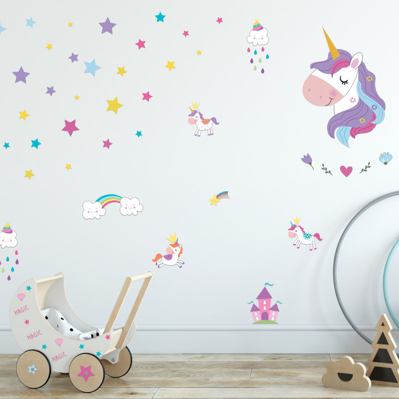 Magical Unicorns World Children Wall Sticker