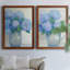 «Blue Hydrangeas in Vase I», ensemble de 2 reproductions d'art-1851520521-1851520520-1856462727