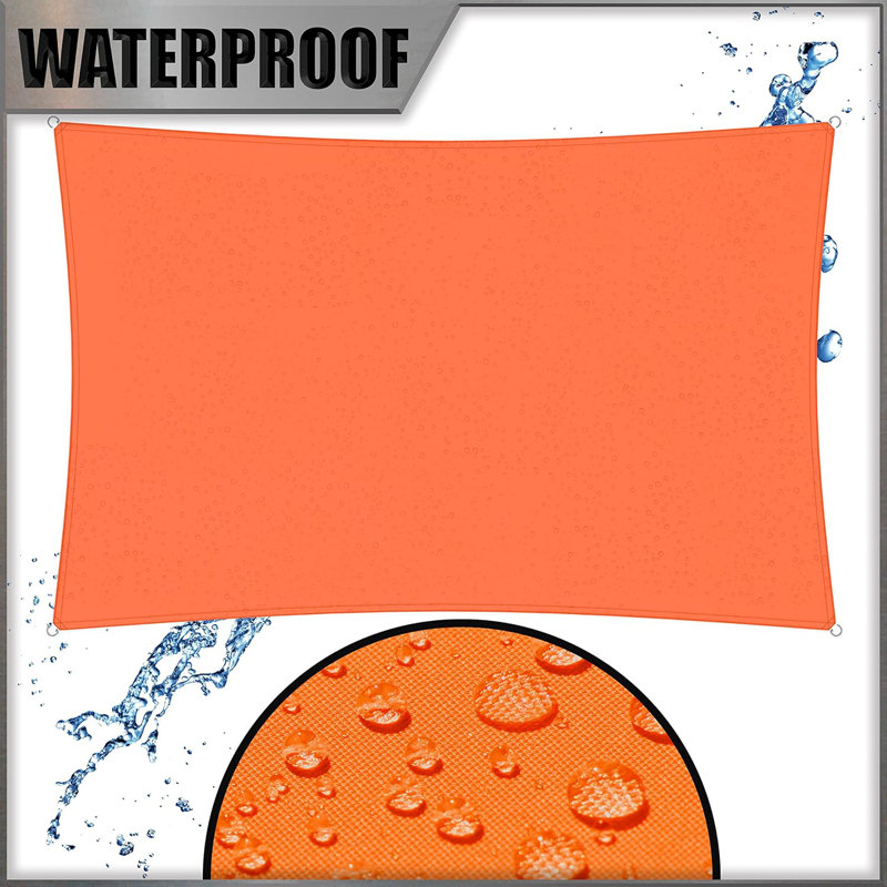 Voile d'ombrage imperméable Amgo, 14 pi x 14 pi, Orange