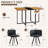60" Wood Dining Table Set With 6 PU Leather Chairs-114023451-125797562