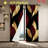 2Pcs Luxurious Leaf Print Blackout Curtains, Elegant Burgundy and Golden Pattern for Living Room Bedroom Home Decor, Thermal Insulated Noise Reducing Room Darkening Window Drapes-754147474