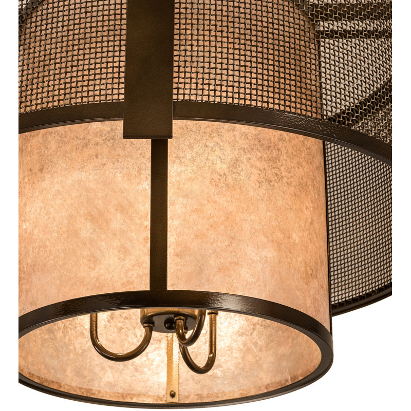 Rustic Lodge 3 - Light Semi Flush Mount
