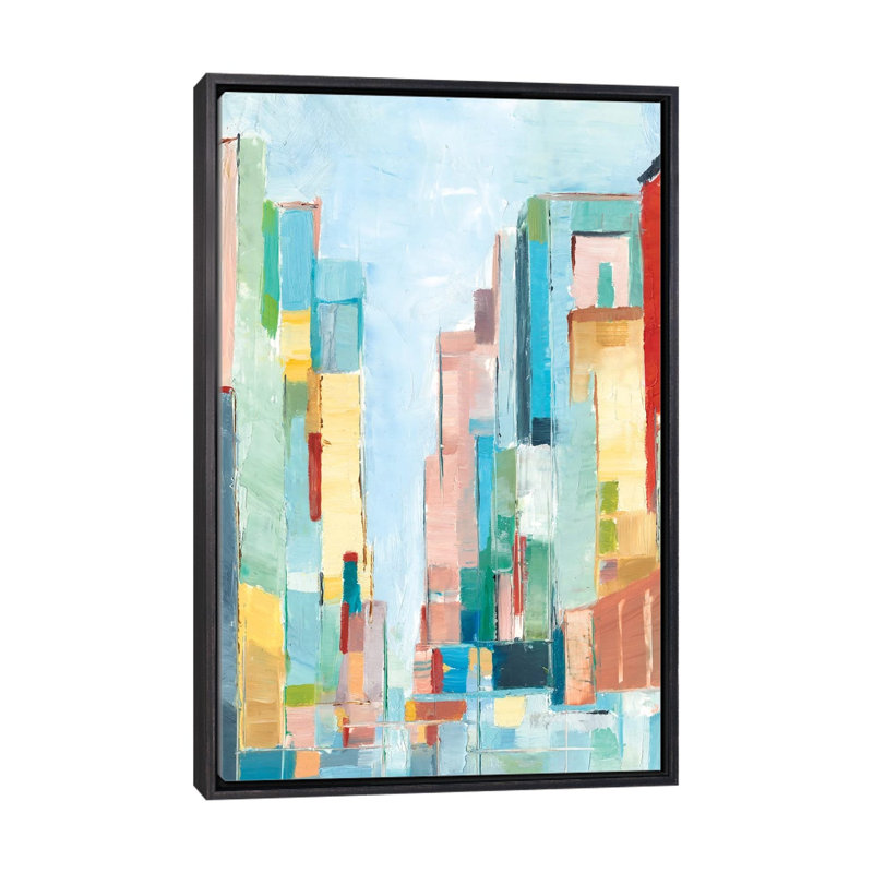 «Uptown Contemporary II» par Ethan Harper - reproduction d'art, H 60 po x l 40po x P 1,5 po, Encadrement noir décoloré