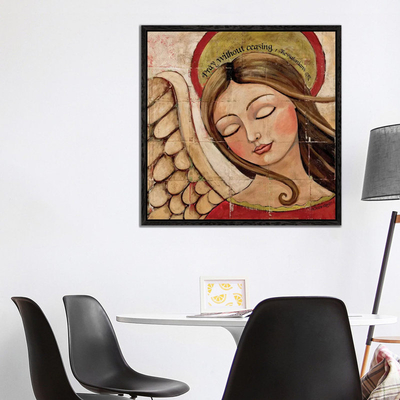 Pray Without Ceasing by Teresa Kogut - Print on Canvas, 93.98 cm H x 93.98 cm W, Black Framed