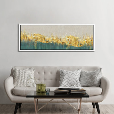 Abstract Acrylic Painting II 1 Piece Panoramic Wall Art on Canvas