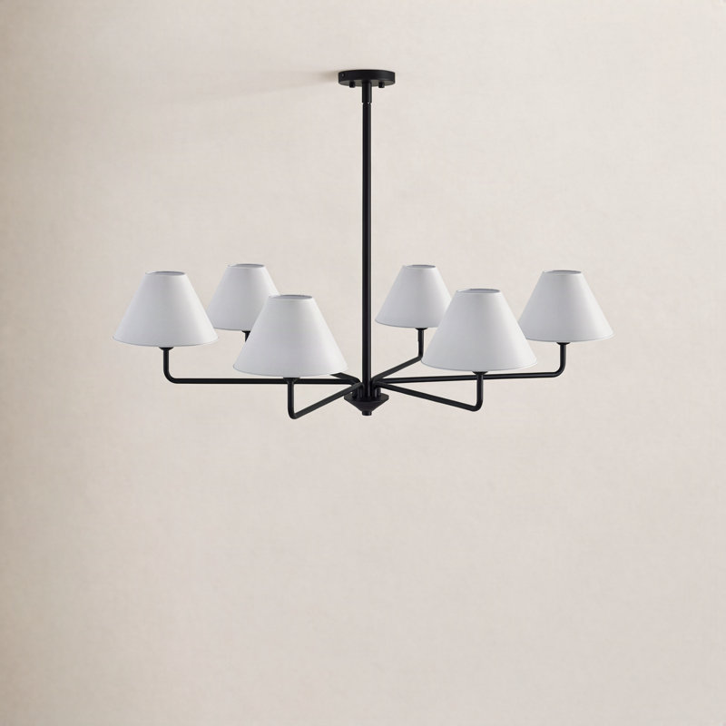 Southaven 6-Light Novelty Dimmable Chandelier, Matte Black