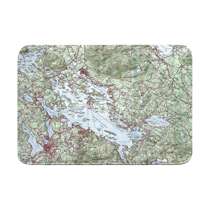 Tapis de bain Lake Winnipesaukee, NH, Simple - L 24 po x l 36 po