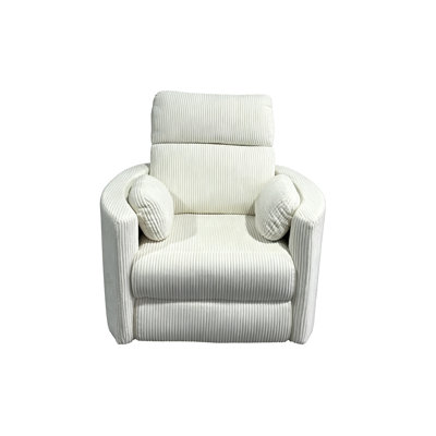 Fauteuil à bascule pivotant à dossier haut 360 avec 2 coussins Beige Nursery Chairs