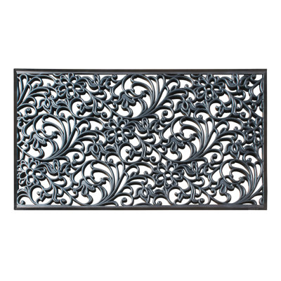 Paillasson en caoutchouc à usage intensif de 30 po x 48 po avec tapis de porte d'extérieur et couloir de saleté de boue pour le patio de l'entrée